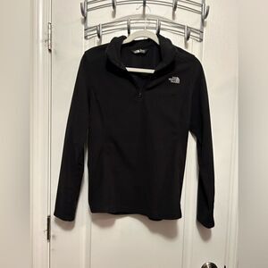 North Face Fleece 1/4 Zip pullover sweater Women’s M black outerwear jumper